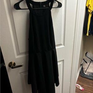 Classic Black Halter Swing Dress